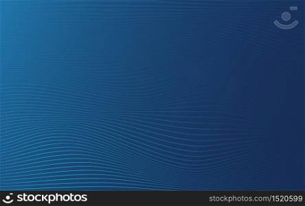 Smooth wave lines stripe multicolor techno texture vector dark blue abstract background illustration
