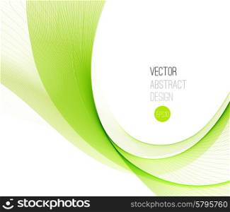 Smooth wave stream line abstract header layout. Vector illustration. Green Smooth wave stream line abstract header layout. Vector illustration