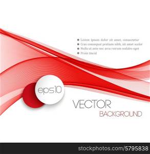 Smooth wave stream line abstract header layout. Vector illustration. Red Smooth wave stream line abstract header layout. Vector illustration
