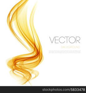 Smooth wave stream line abstract header layout. Vector illustration. Vector Abstract Orange curved lines background. Template brochure design.
