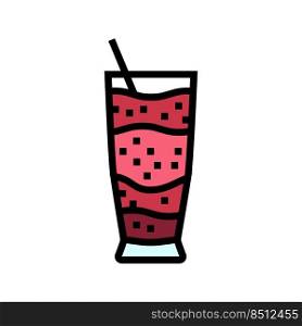 smoothe beverage drink color icon vector. smoothe beverage drink sign. isolated symbol illustration. smoothe beverage drink color icon vector illustration
