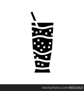 smoothe beverage drink glyph icon vector. smoothe beverage drink sign. isolated symbol illustration. smoothe beverage drink glyph icon vector illustration