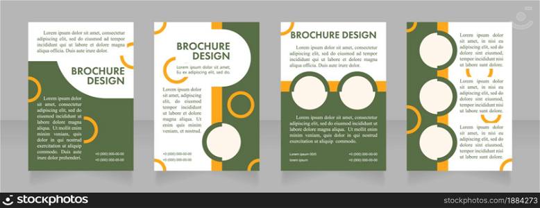 Smoothie bar advertising blank brochure layout design. Fresh juice shop. Vertical poster template set with empty copy space for text. Premade corporate reports collection. Editable flyer paper pages. Smoothie bar advertising blank brochure layout design