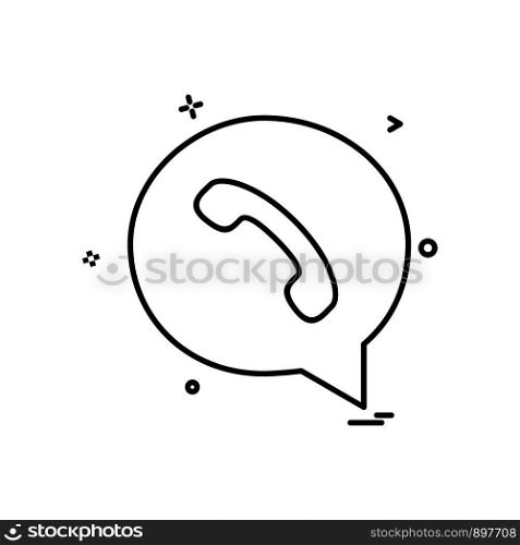 sms chat call icon vector design