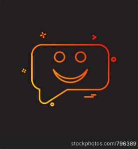 sms chat emoji icon vector design