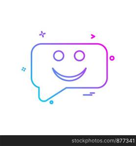 sms chat emoji icon vector design