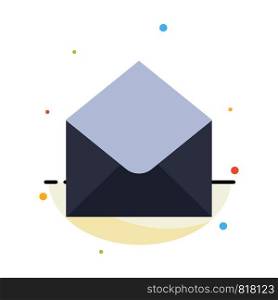 Sms, Email, Mail, Message Abstract Flat Color Icon Template