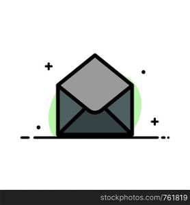 Sms, Email, Mail, Message Business Flat Line Filled Icon Vector Banner Template