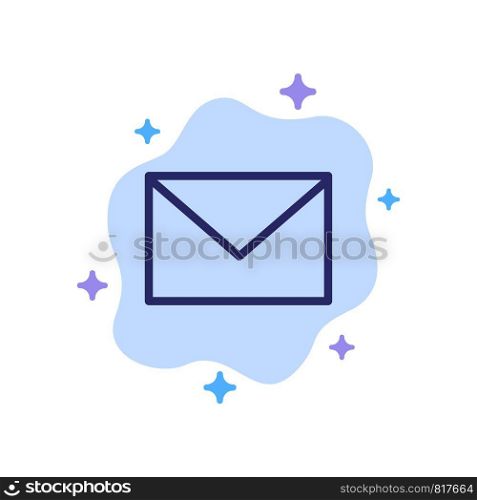 Sms, Massage, Mail, Sand Blue Icon on Abstract Cloud Background