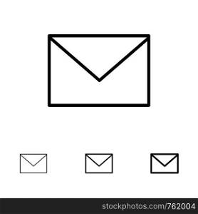 Sms, Massage, Mail, Sand Bold and thin black line icon set