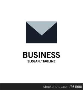 Sms, Massage, Mail, Sand Business Logo Template. Flat Color