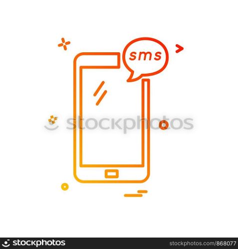 SMS Phone icon design vector