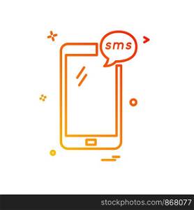 SMS Phone icon design vector