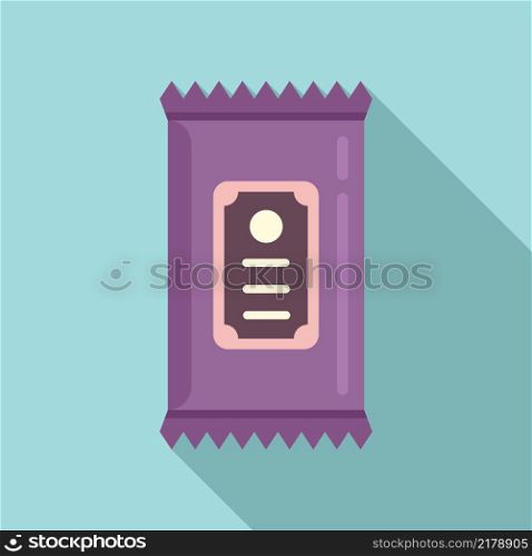 Snack bar icon flat vector. Chocolate food. Granola energy. Snack bar icon flat vector. Chocolate food