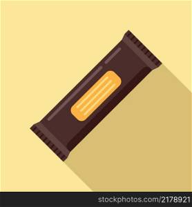Snack bar package icon flat vector. Food granola. Sweet protein. Snack bar package icon flat vector. Food granola