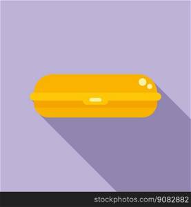 Snack box icon flat vector. Fast food. Delivery box. Snack box icon flat vector. Fast food