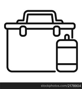 Snack lunch box icon outline vector. Dinner food. Healthy meal. Snack lunch box icon outline vector. Dinner food