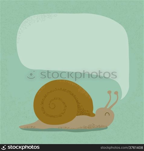 Snail bubble speech , eps10 vector format