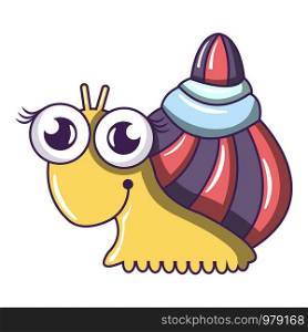 Snail icon. Cartoon illustration of snail vector icon for web. Snail icon, cartoon style