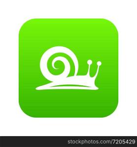 Snail icon green vector isolated on white background. Snail icon green vector