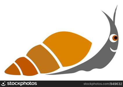 Snail illustration vector on white background