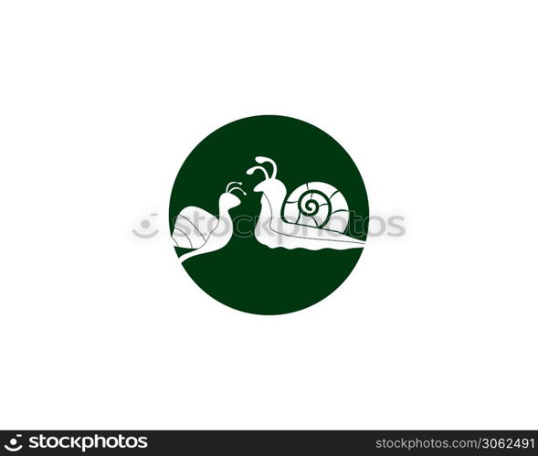 Snail image vector logo template illustration