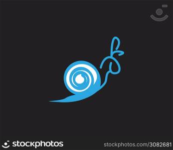Snail image vector logo template illustration