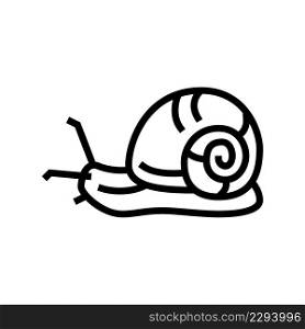 snail insect line icon vector. snail insect sign. isolated contour symbol black illustration. snail insect line icon vector illustration