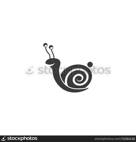 Snail logo illustration vector template