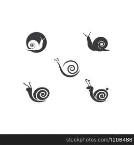 Snail logo illustration vector template
