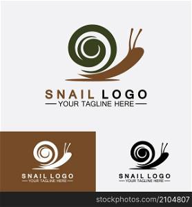 Snail logo template vector icon illustration design