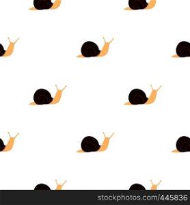 Snail pattern seamless background in flat style repeat vector illustration. Snail pattern seamless