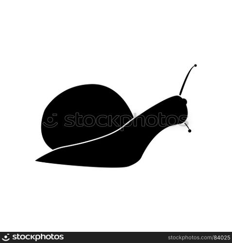 Snail silhouette icon .