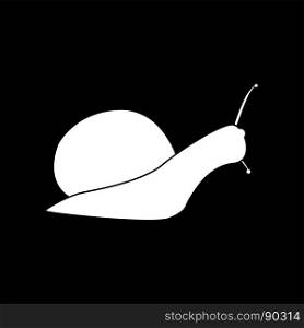 Snail silhouette white color icon .. Snail silhouette it is white color icon .
