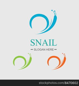 snail, snail set,snail vector illustration on a gray background