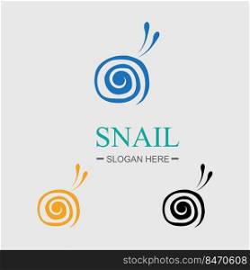 snail, snail set,snail vector illustration on a gray background