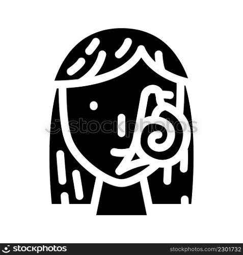 snail therapy glyph icon vector. snail therapy sign. isolated contour symbol black illustration. snail therapy glyph icon vector illustration