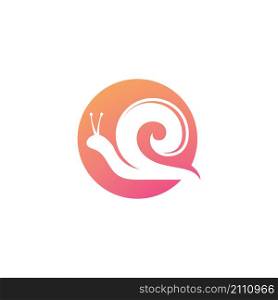 Snails logo vector on white background