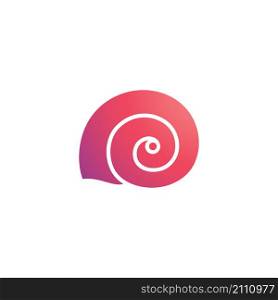 Snails logo vector on white background