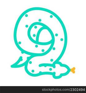 snake animal color icon vector. snake animal sign. isolated symbol illustration. snake animal color icon vector illustration