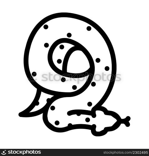snake animal line icon vector. snake animal sign. isolated contour symbol black illustration. snake animal line icon vector illustration