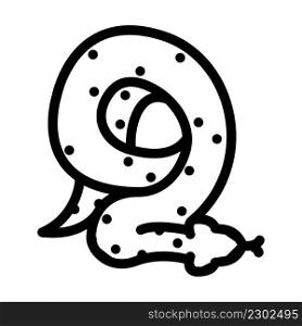 snake animal line icon vector. snake animal sign. isolated contour symbol black illustration. snake animal line icon vector illustration