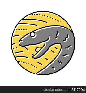 snake chinese horoscope animal color icon vector. snake chinese horoscope animal sign. isolated symbol illustration. snake chinese horoscope animal color icon vector illustration