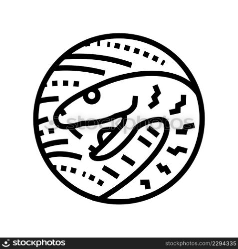 snake chinese horoscope animal line icon vector. snake chinese horoscope animal sign. isolated contour symbol black illustration. snake chinese horoscope animal line icon vector illustration