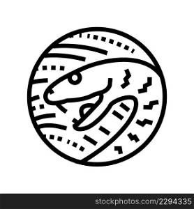 snake chinese horoscope animal line icon vector. snake chinese horoscope animal sign. isolated contour symbol black illustration. snake chinese horoscope animal line icon vector illustration