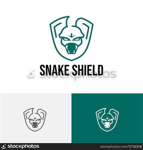 Snake Fangs Serpent Shield Poisonous Animal Trick Tactics Strategy Logo