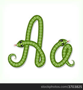 Snake font. Letter A
