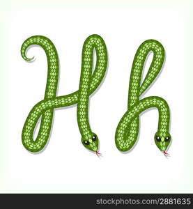 Snake font. Letter H