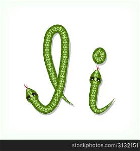 Snake font. Letter I