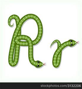 Snake font. Letter R